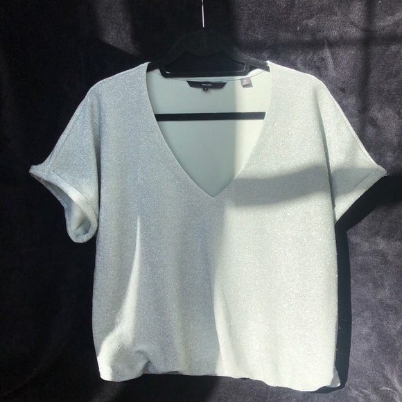 VERO MODA Silver Sparkly Tinsel Chic Top - Picture 2 of 10